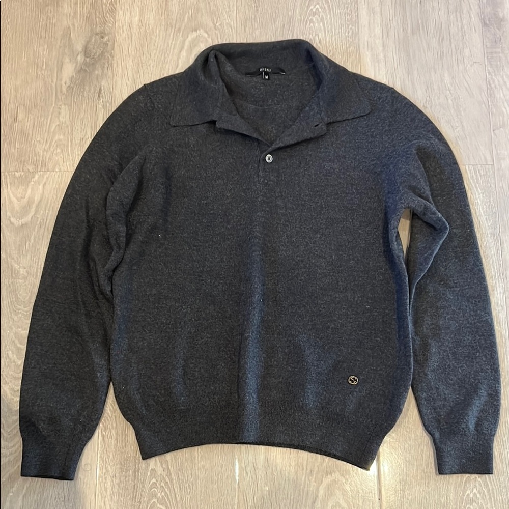 Gucci 100% Wool Men's Gray Sweater